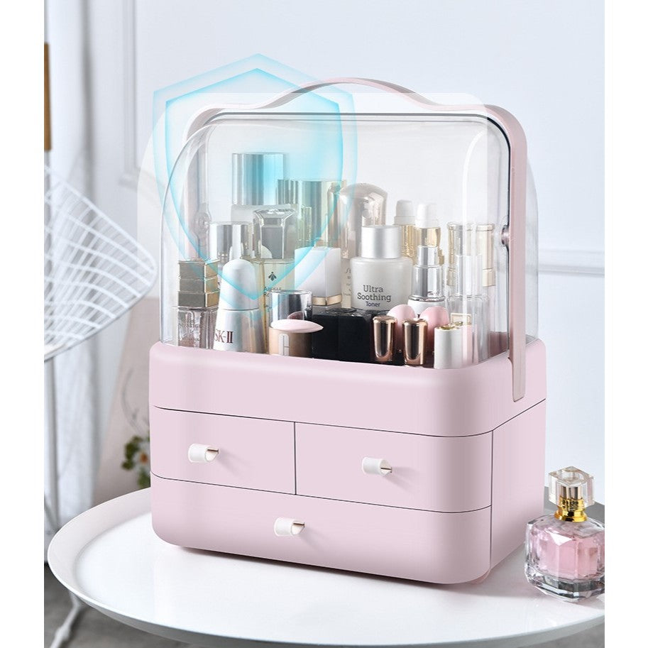 Acrylic Plastic Make Up Organizer Storage box Cosmetics Skin care products, facial mask,lipstick,dust-proof vanity