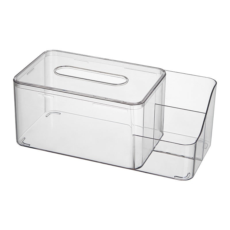 Shopclassy  tissue box holder Transparent Acrylic Nordic luxury remote control desktop storage