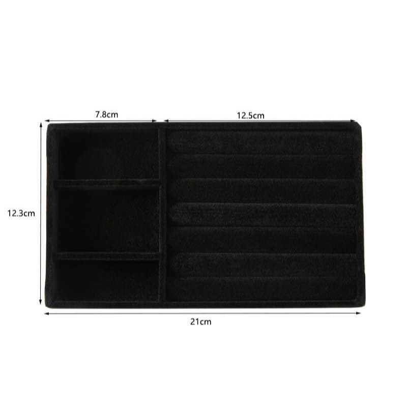 Shopclassyshop 18 Compartment Jewelry Box Velvet Ring Earrings Empty Plate Display Tray customize