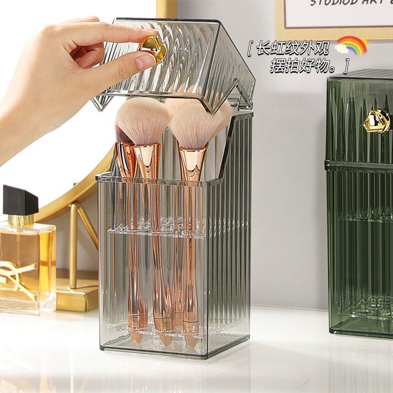 Shopclassyshop Light luxury makeup brush storage bucket desktop high-end  dust-py eye shadow brush