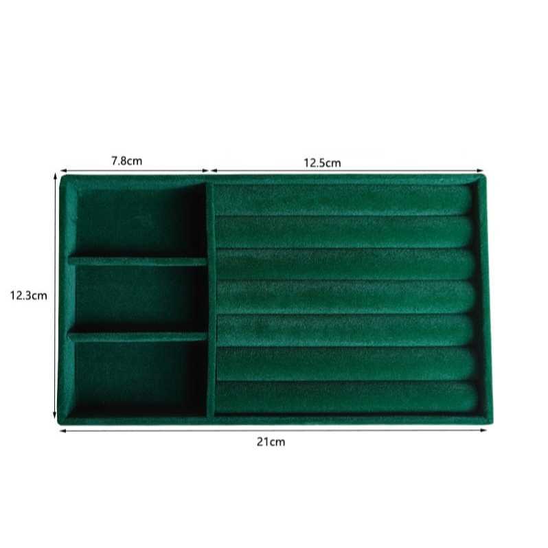 Shopclassyshop 18 Compartment Jewelry Box Velvet Ring Earrings Empty Plate Display Tray customize