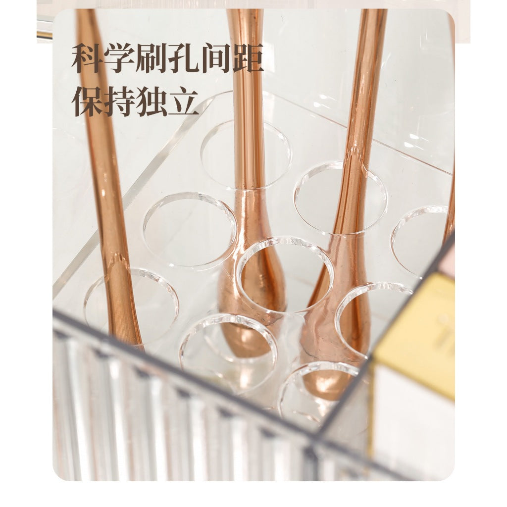 Acrylic Makeup brush Holder storage bucket lipstick lip glaze box brush dust-proof eyebrow pencil eye shadow brush