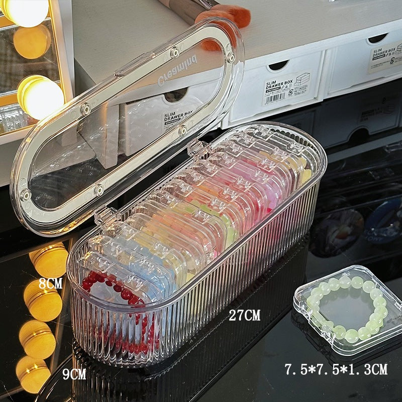 Shopclassyshop Transparent acrylic jewelry crystal Bracelet Box organizer storage anti-oxidation