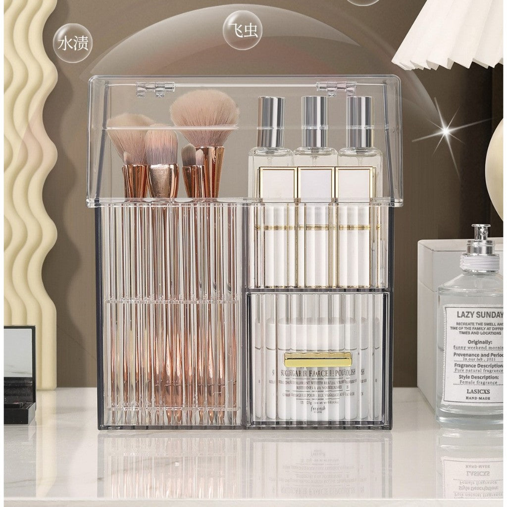 Acrylic Makeup brush Holder storage bucket lipstick lip glaze box brush dust-proof eyebrow pencil eye shadow brush