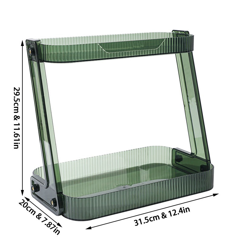Shopclassyshop Bathroom double shelves rack countertops cosmetics storage bathroom organizer skin care products storage