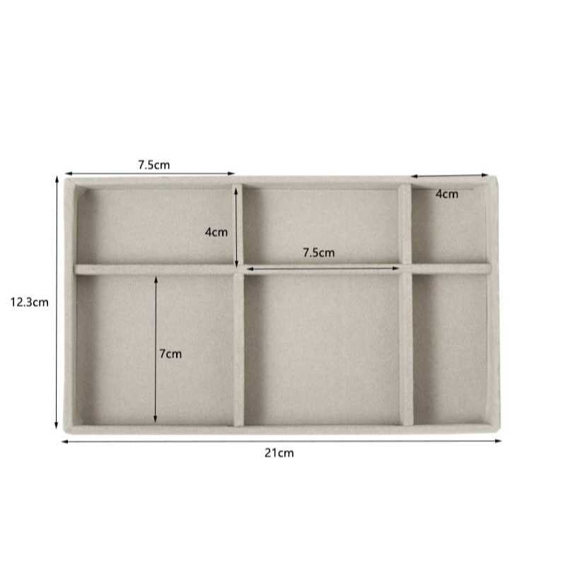 Shopclassyshop 18 Compartment Jewelry Box Velvet Ring Earrings Empty Plate Display Tray customize