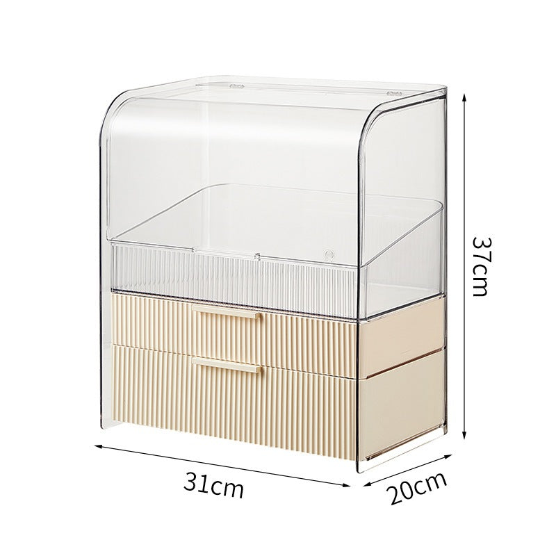 ShopClassyshop Large Acrylic Cosmetics storage box desktop dust-proof makeup organizer table box