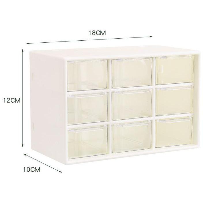 Shopclassyshop Transparent 9-square 12 grid Drawer Organizer dustproof jewelry cosmetics stationery storage box