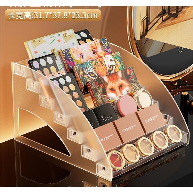 Shopclassyshop Acrylic Perfume organizer shelf tabletop storage box ladder cosmetics eyeshadow nail polish