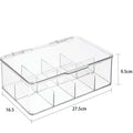 Shopclassy Transparent Desktop Dresser panty Bra Case Skincare Product Tea bags coffee variety Organizer Storage box