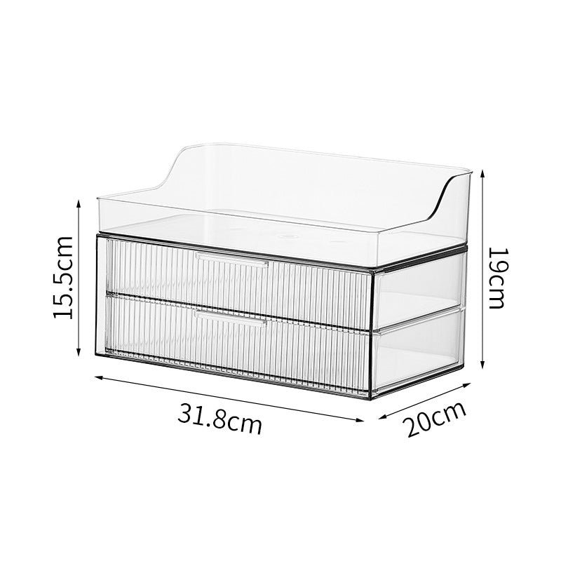 ShopClassyshop Large Acrylic Cosmetics storage box desktop dust-proof makeup organizer table box
