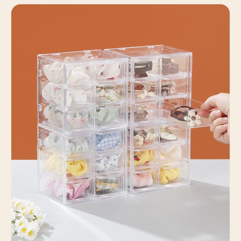 Shopclassyshop Transparent 9-square 12 grid Drawer Organizer dustproof jewelry cosmetics stationery storage box