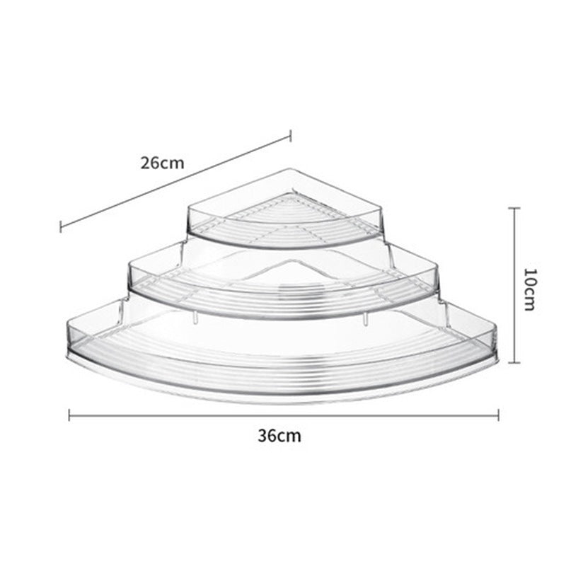 Shopclassy Transparent Acrylic Perfume Organizer 3-layer Ladder Tabletop perfume dresser cosmetics display storage Rack