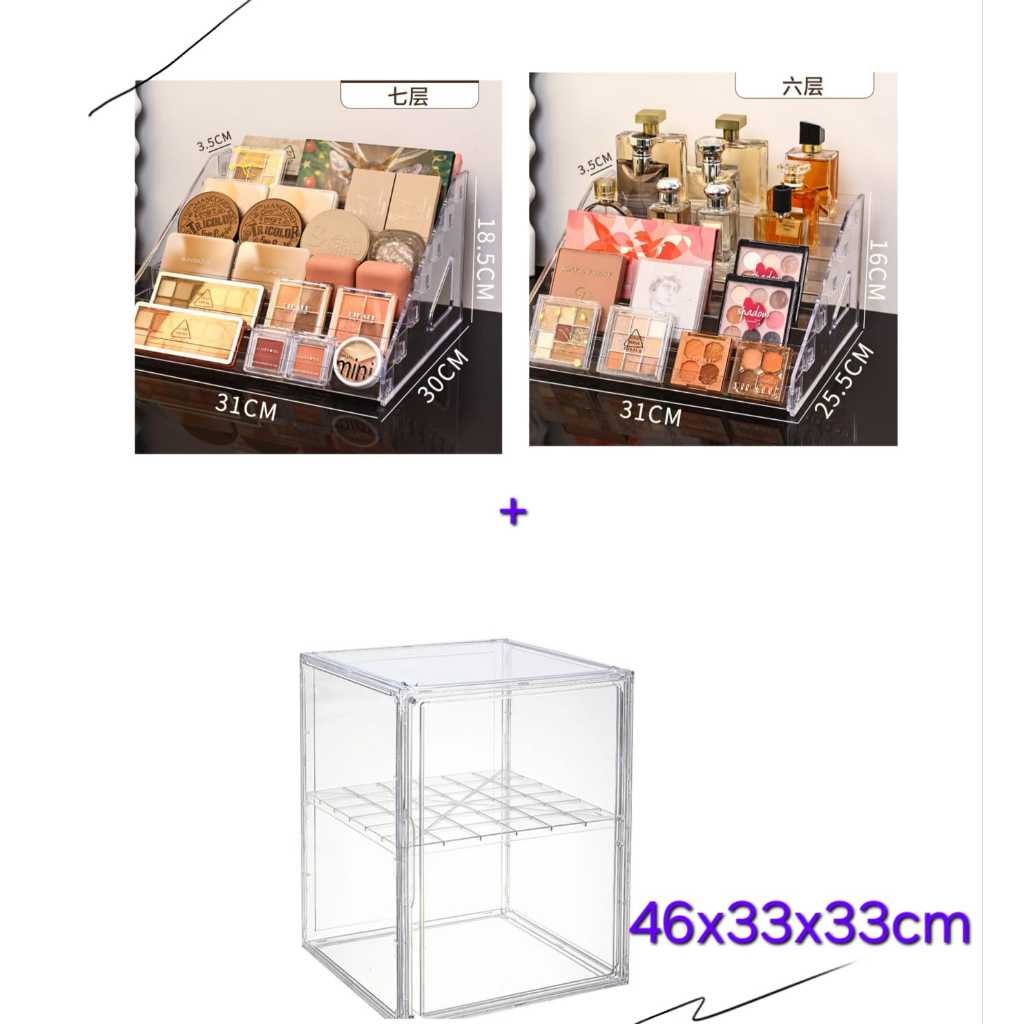 Shopclassyshop acrylic storage box for ladies handbag Collectable Bag box display magnetic suction luxury dust-proof