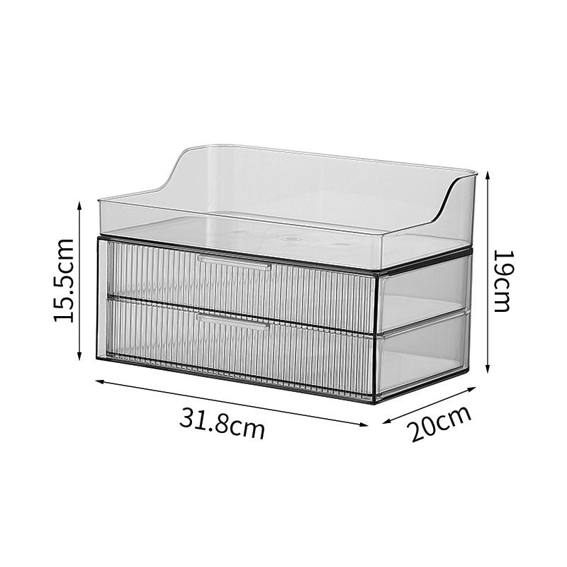 ShopClassyshop Large Acrylic Cosmetics storage box desktop dust-proof makeup organizer table box
