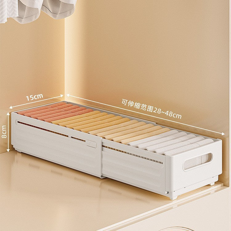 Shopclassyshop Stretchable drawer organizer water ripple five-grid table storage household socks underwear organizer