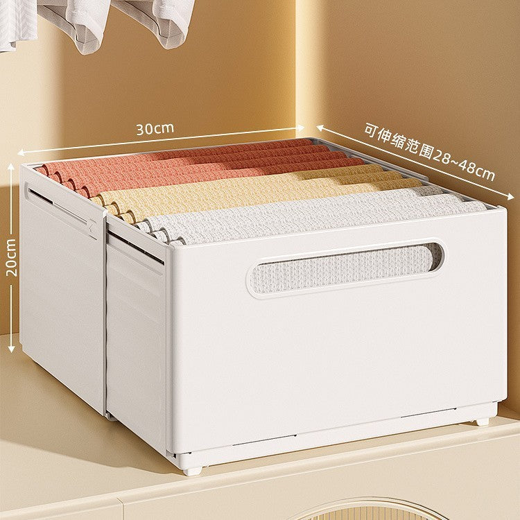 Shopclassyshop Cabinet storage box extendable tabletop organizer for snacks/kitchen deep cabinet right-angle storage box