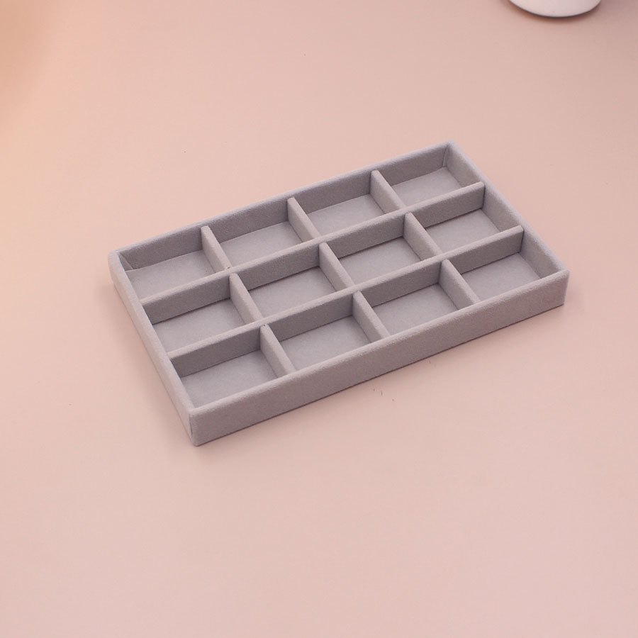 Shopclassyshop 18 Compartment Jewelry Box Velvet Ring Earrings Empty Plate Display Tray customize