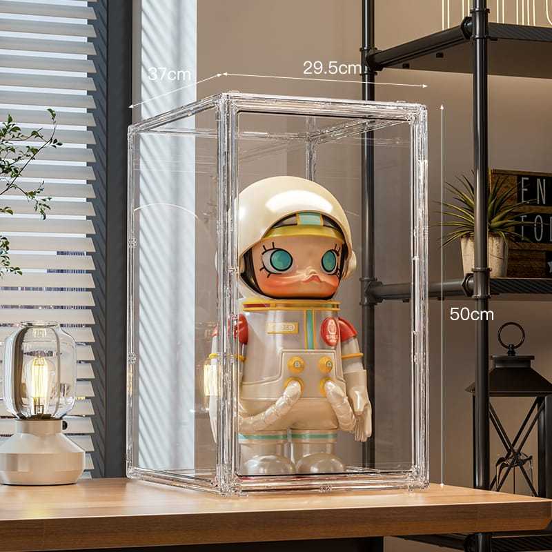 Shopclassyshop Acrylic Labubu Doll plush toy storage display box angel stackable doll dust-proof