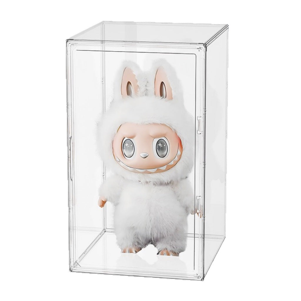 Shopclassyshop Acrylic Labubu Doll plush toy storage display box angel stackable doll dust-proof