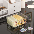 Shopclassyshop PET Eight compartment Tea bag Coffee organizer Candies stack card storage box lid