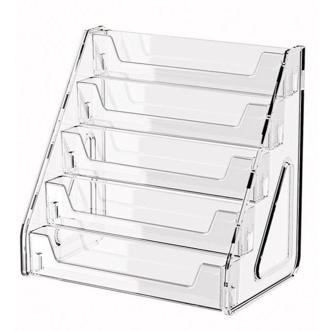 Shopclassyshop Acrylic mini bottle organizer display shelf ladder rack multi-layer perfume organizer steps case artifact