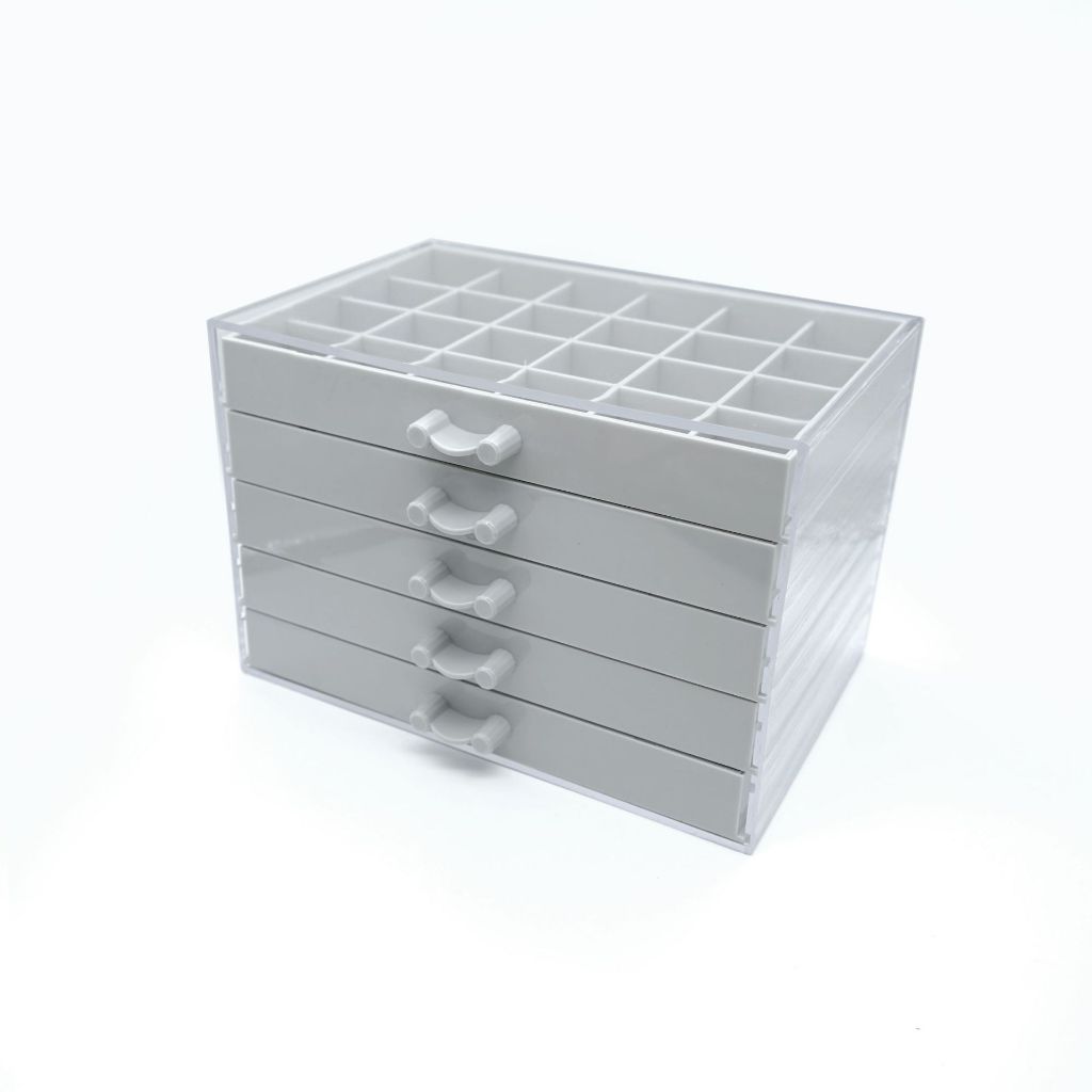 Shopclassyshop 5 Drawer 120 slot jewerly box anti-oxidation earring multi grid ring storage box