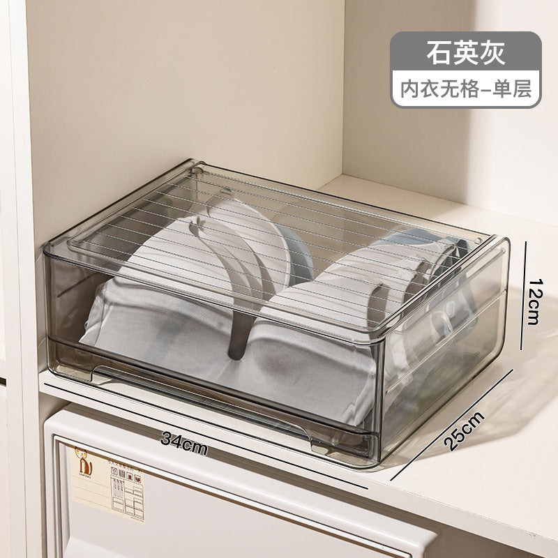 Shopclassyshop drawer-type stackable Underwear storage box household personal drawer organizer wardrobe box