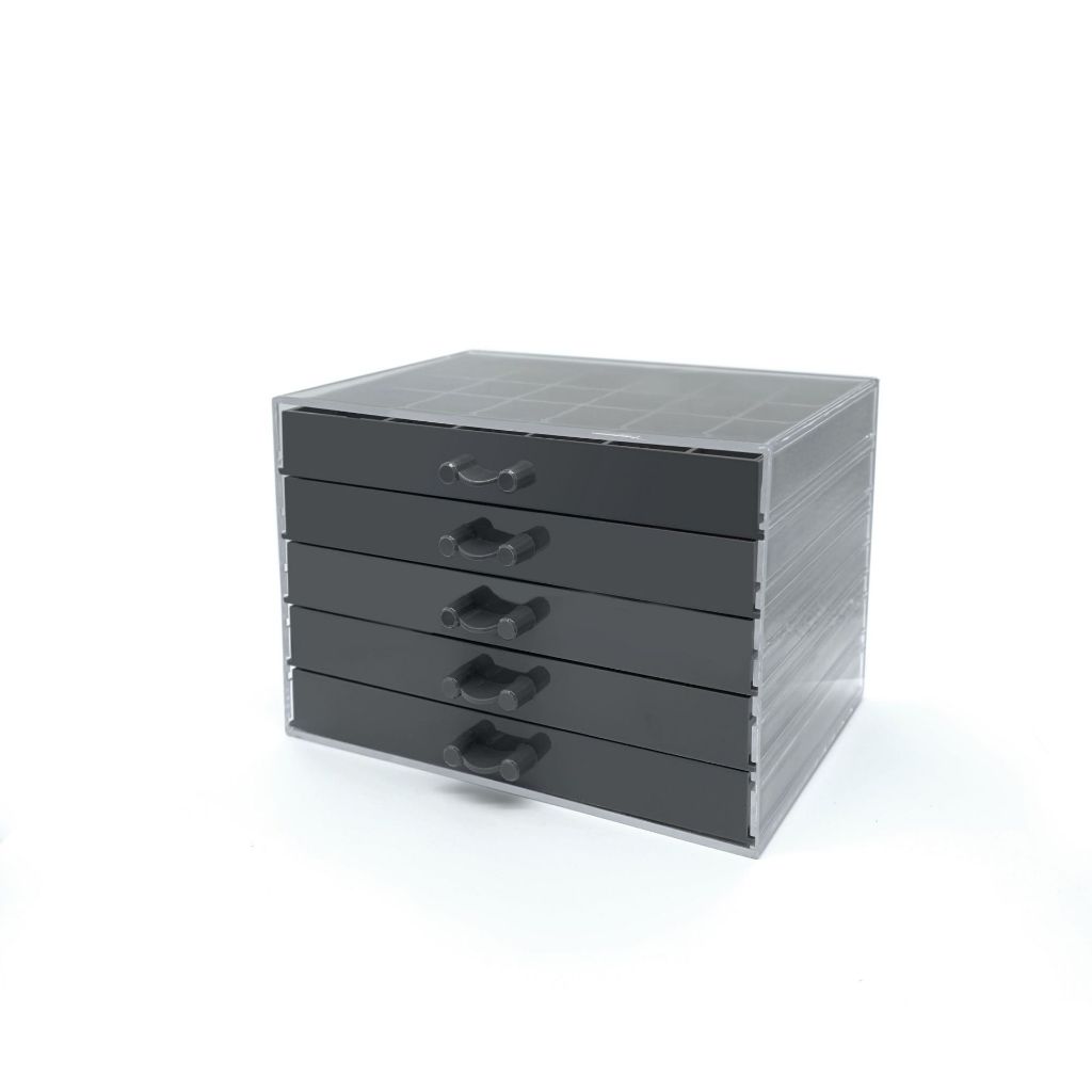 Shopclassyshop 5 Drawer 120 slot jewerly box anti-oxidation earring multi grid ring storage box