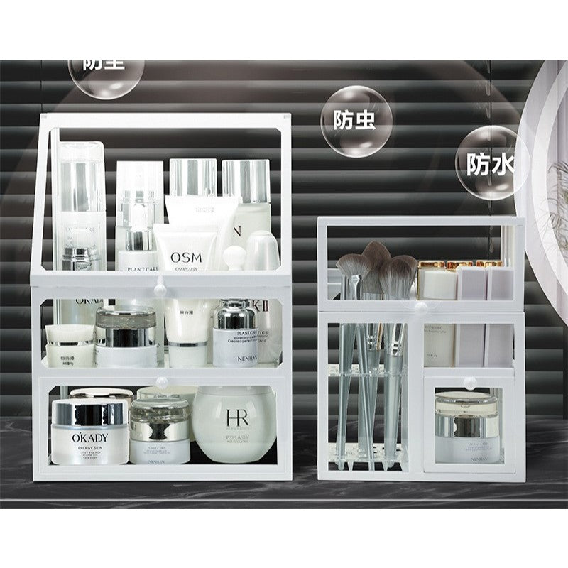 ShopClassyshop Glass Brush Storage Box Eyebrow Pencil Cosmetic Drawer Makeup Organiser Jewelry