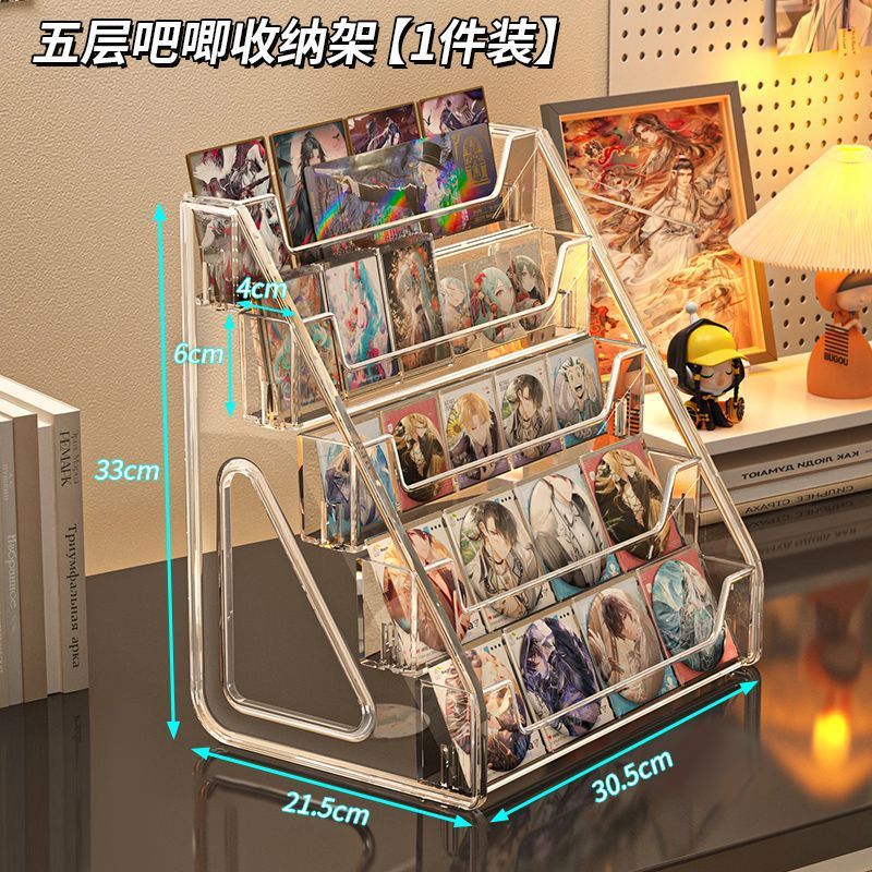 Shopclassyshop Acrylic 3 layer Widen Labubu Step Display Stand Plush Toy Blind Box Storage Doll Pendant Display Rack